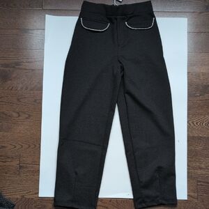 New With Tags Kids Black Pants With Pocket Embellishments